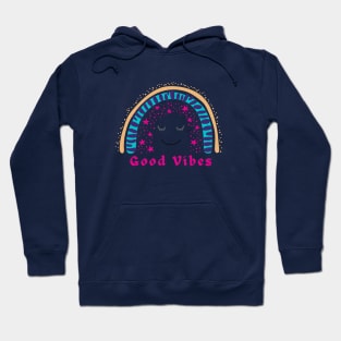 Good Vibes Rainbow Design Hoodie